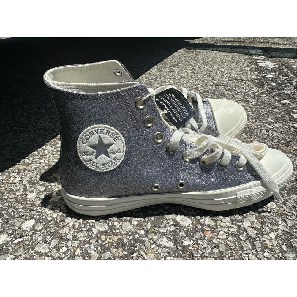 Converse Chuck Taylor High Top All Star Glitter Sneakers 'Gun Metal' - A07948C
